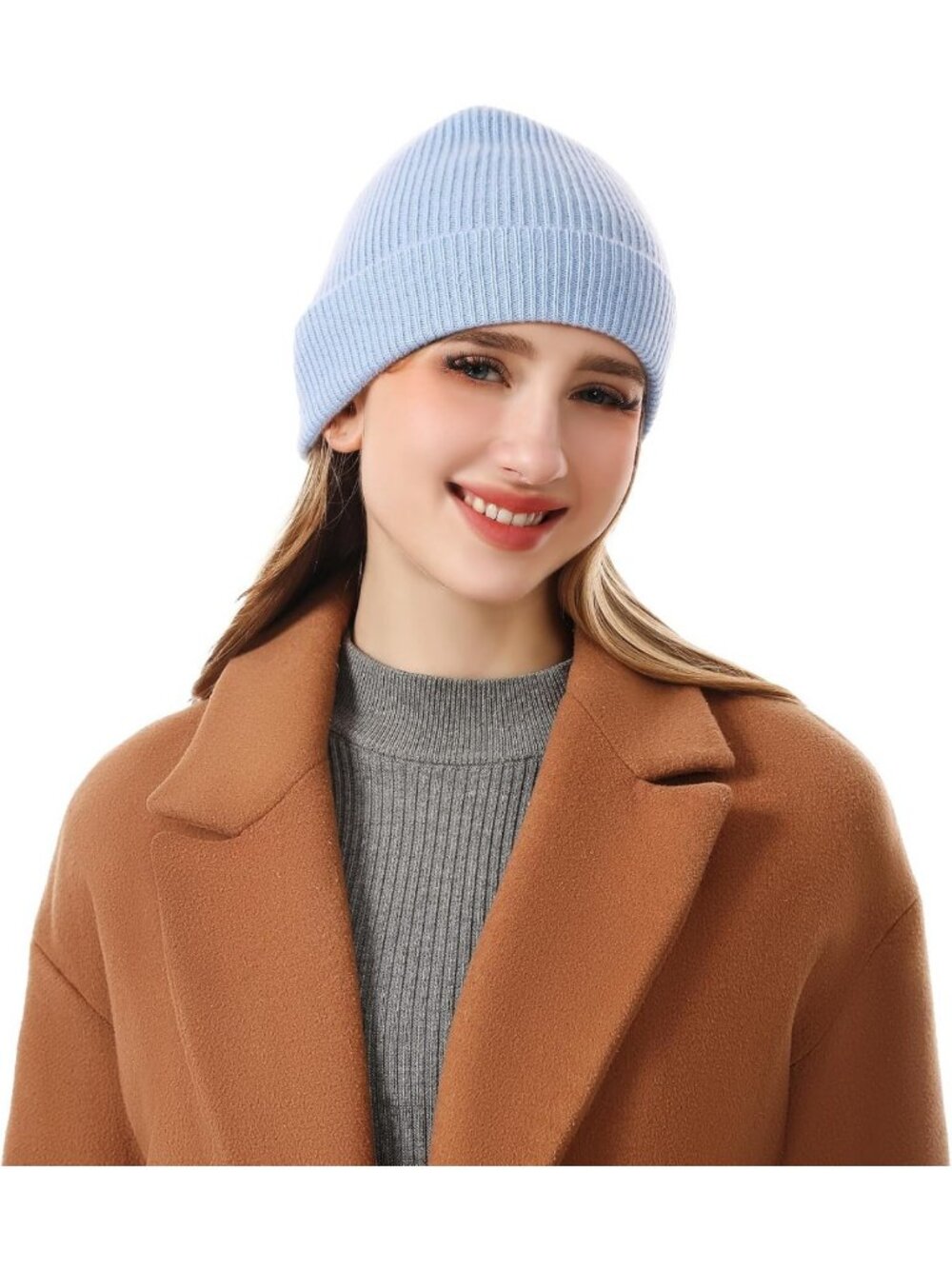 Luxurious 100% Cashmere Beanie for Women - Soft Knit Winter Hat with Gift Box